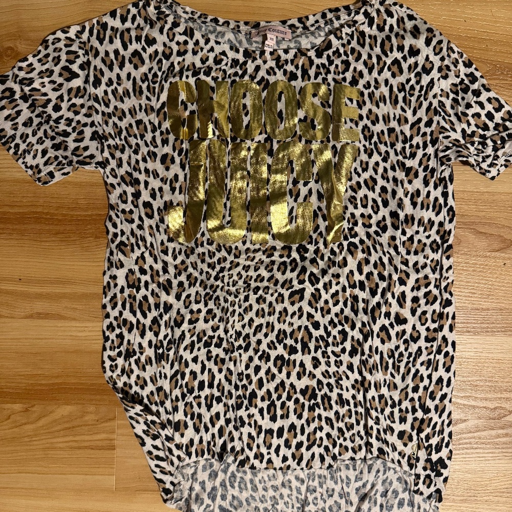 Vintage Leopard Print Juicy Couture Tee